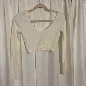 Cropped Long Sleeve Top